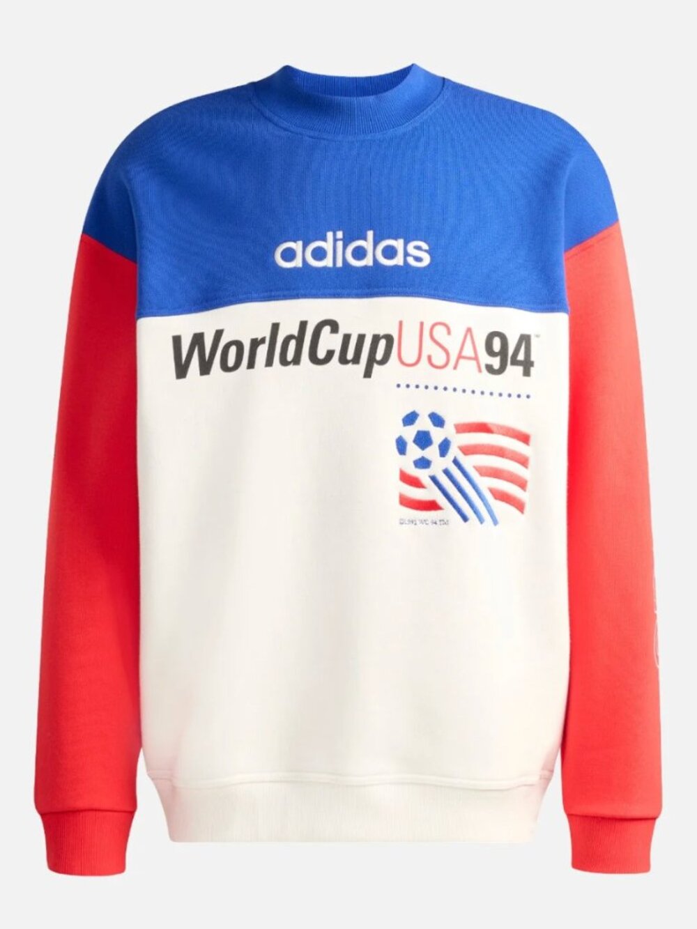 NWT adidas Originals US 94 sweatshirt in white, red and blue Men's S